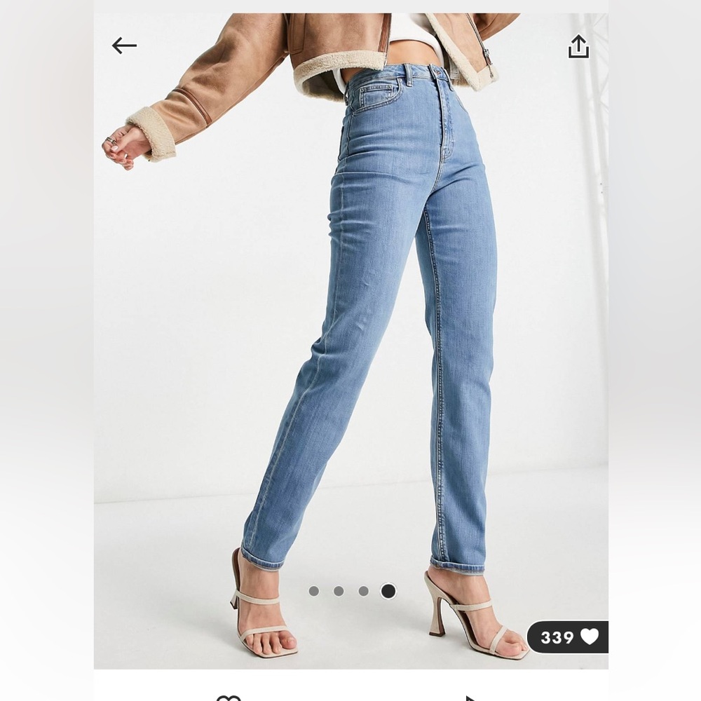 ASOS Tall slim mom jeans in blue